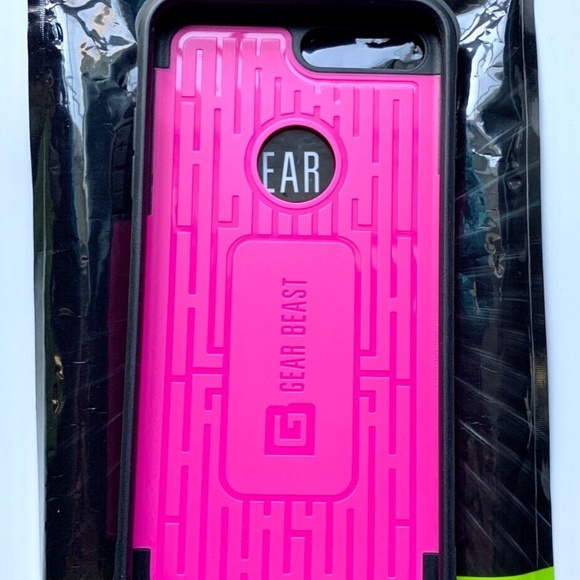 NEW Gear Beast iPhone 7/8 Plus Case Slim Military-Grade Protection Black & Pink - Picture 8 of 8